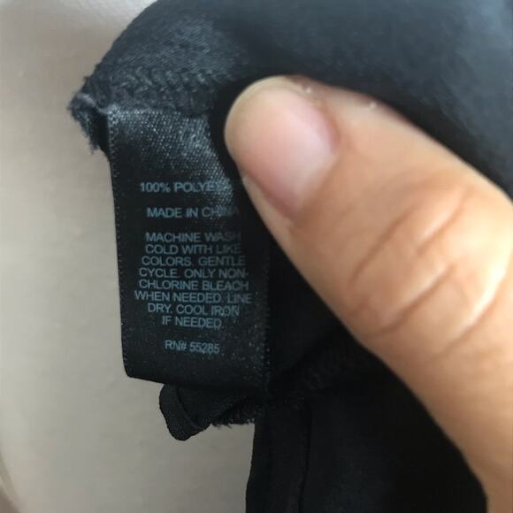 Express Women’s Black Scoop Lattice Cold Shoulder Dolman Sleeve Blouse Small - Picture 6 of 6